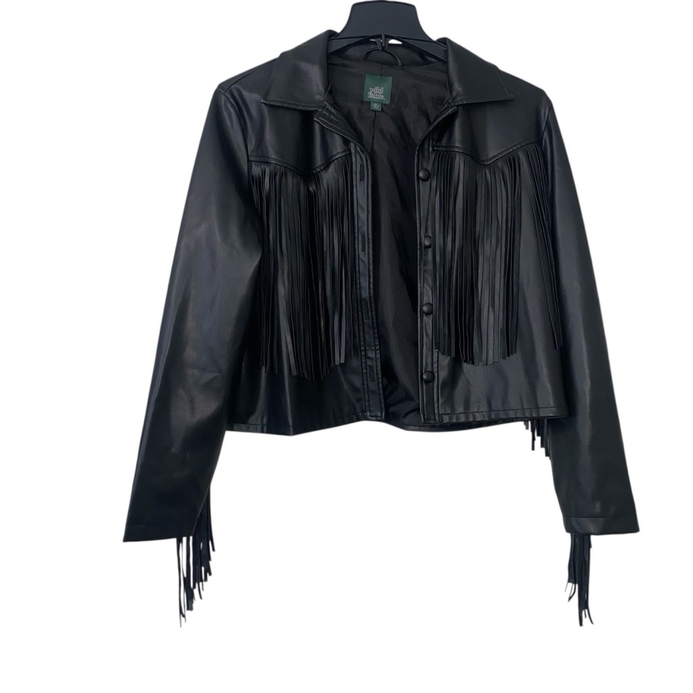 Wild Fable Fringe Black Faux Leather Jacket Size XL
Western Boho Cowgirl Country - Picture 4 of 16